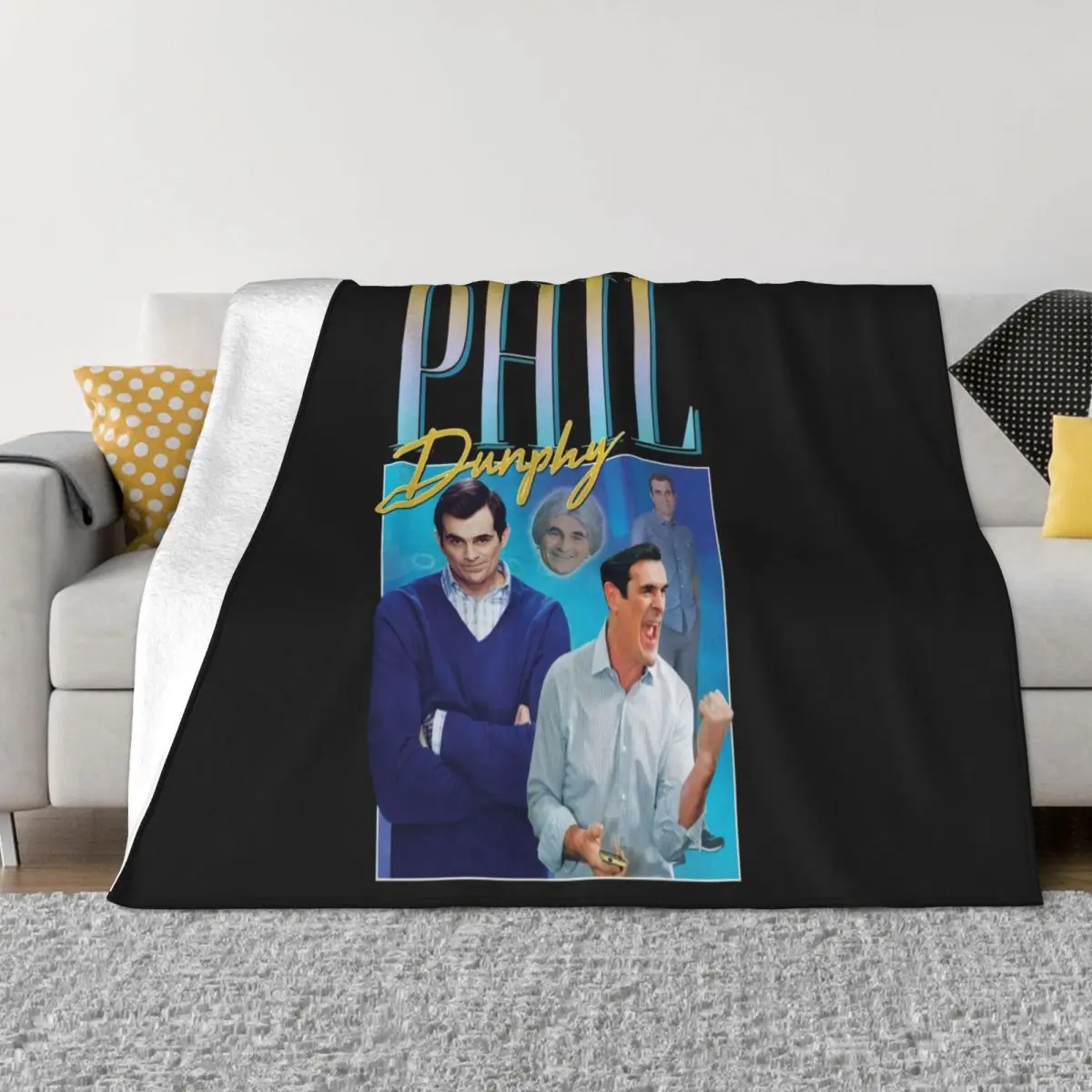 Phil Dunphy Homage Funny Tv Show Retro 90S Vintage Personalized Gift Party Cheap Sale Customiz Lowest Price Throw Blanket