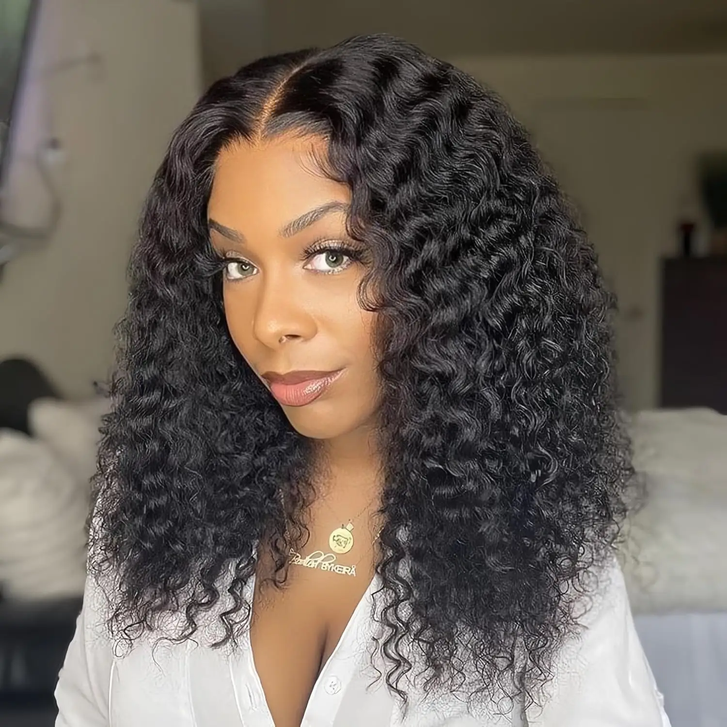 

14 Inch Curly Bob Wig Human Hair 4x4 Lace Front Wigs transparent HD Lace Curly Human Hair Wig For Black Women 180% Density Hair