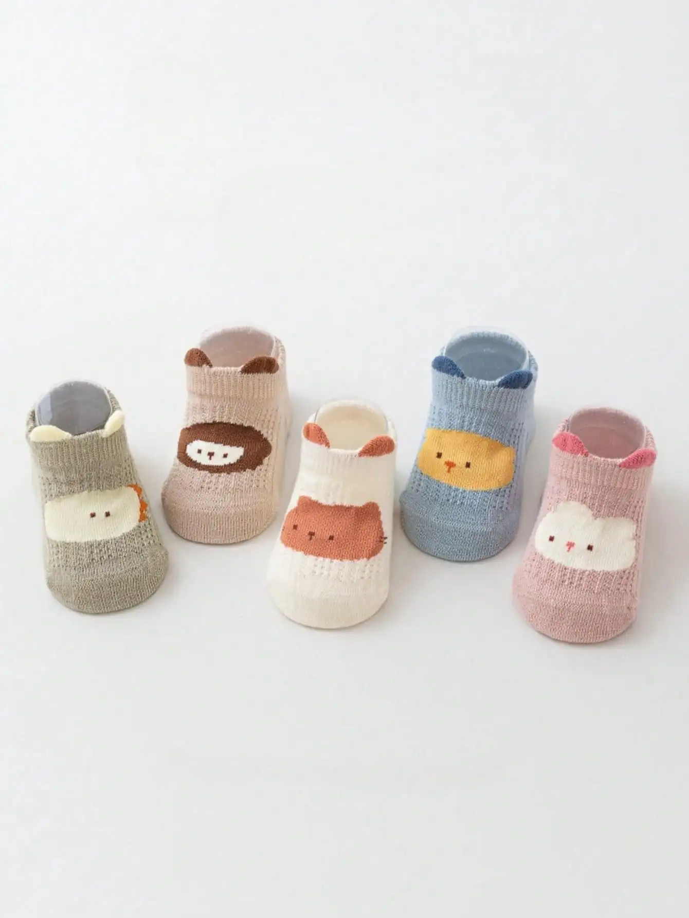 

1/5 double infant floor socks, suitable for boys and girls, anti-slip newborn socks for home wear