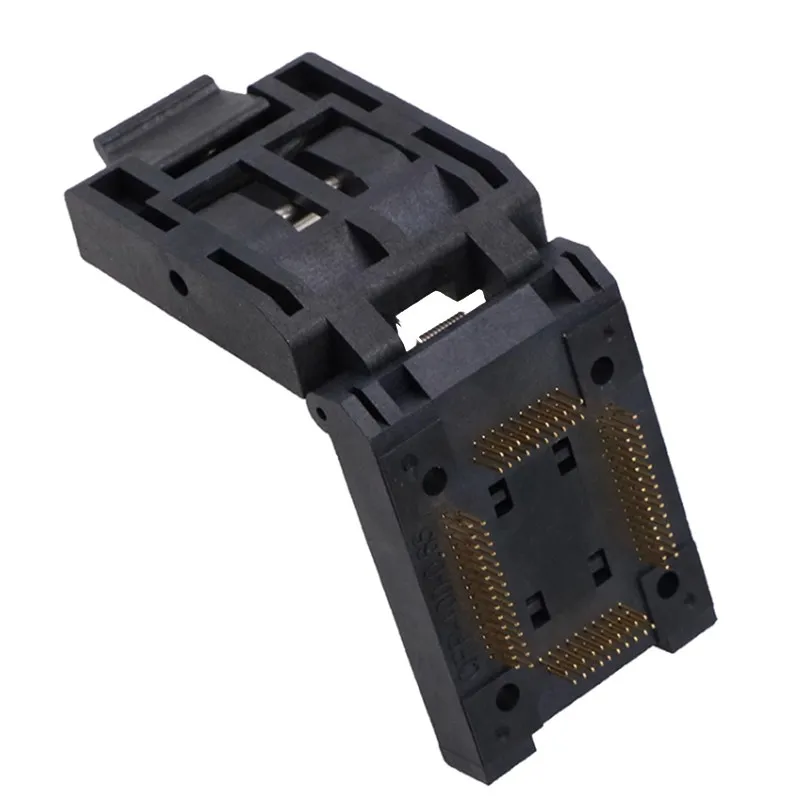 Microcontroller QFP100-0.65 (20x14) Burn Holder Read and Write Programming Socket Fixture IC Test Locking Fixture