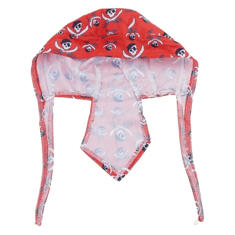 

652F Jacquard Pirate Turban Hat for Adult Soft Slouchy Headscarf Hat Street Cap Teens Pullover Hiphop Hat Outdoor Sports Cap