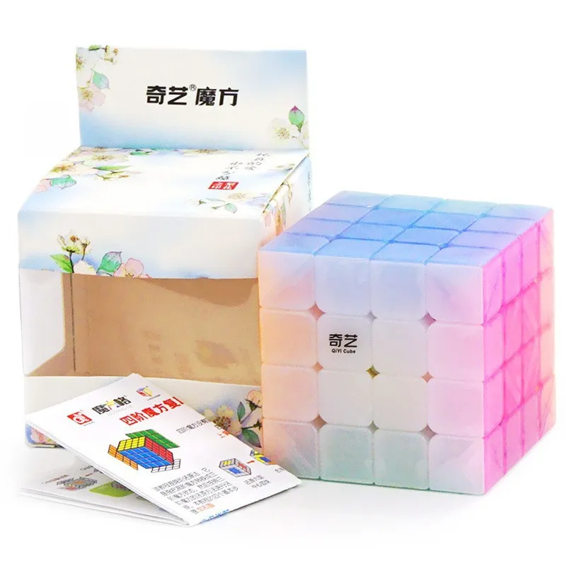 QiYi 3x3x3 Jelly Magic Cube Cubo Magico 3X3 3Layers Speed Puzzle Cube Professional Cube Antistress Toys For Children Gift