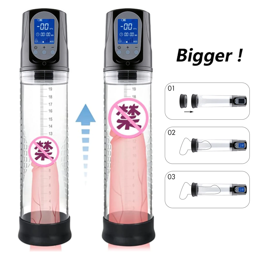 Penise Enlargement Electric Extender Penis Pump Sex Tool for Men Sex Toys Penis Enlarger Pump Vacuum Sucking Cock Pennis Enhance