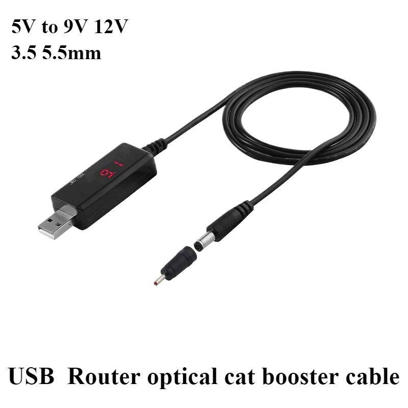 

USB DC 5V to 12V 9V Power Cable 5.5*2.1mm For Router WIFI Modem Fan Adapter Wire usb Boost Module Converter Via Powerbank