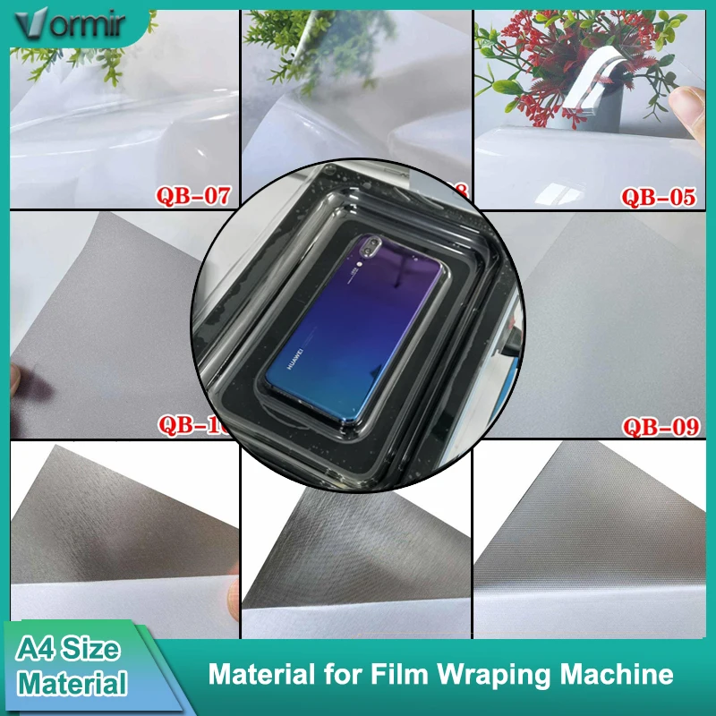 

VORMIR 20pcs A4 Size Transparent Material for Film Vacuum Enveloping Machine Phone Full-Coverage Wrapping Protective Films