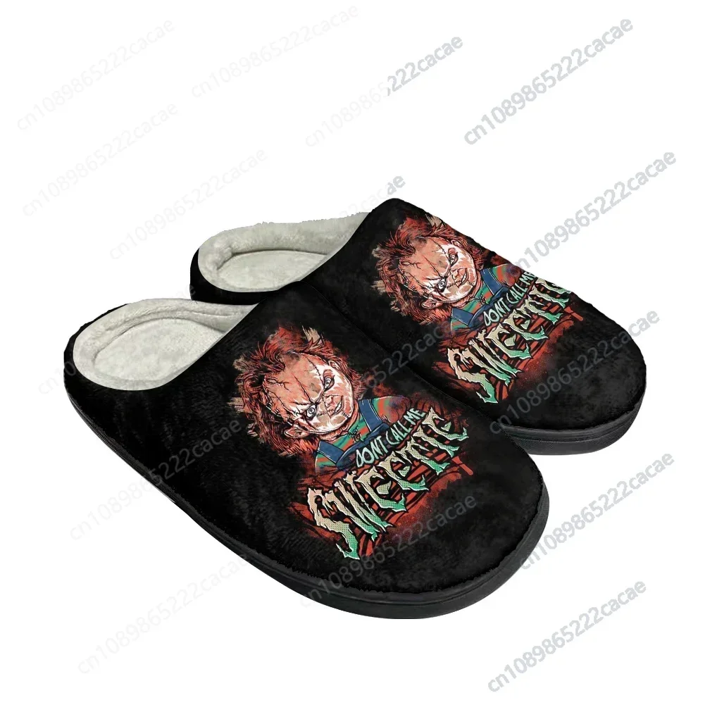 Hot Chucky Latest Fashion Cotton Custom Slippers Mens Womens Sandals Plush Casual Keep Warm Shoes Thermal Comfortable Slipper