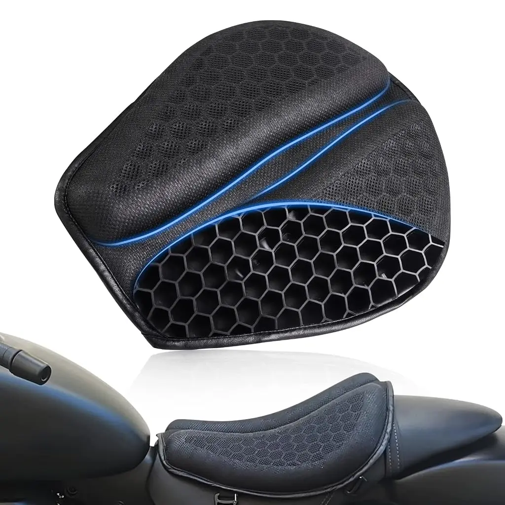 2025 NEW Motorcycle Seat Cushion 3D Honeycomb Anti-slip Motorcycle Gel Seat Cushion Moto Pressure Relief Ride Seat Pad