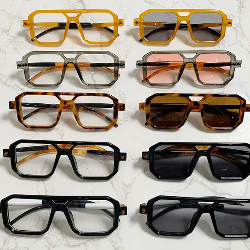 نظارات شمسية مربعة عصرية جديدة للرجال نظارات شمسية كلاسيكية للرجال نظارات شمسية عصرية فاخرة مصممة Gafas De Sol Marca Lujo