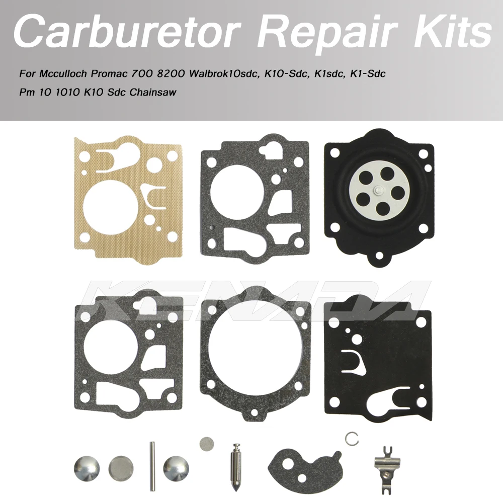 For Mcculloch Promac 700 8200 Walbrok10sdc K10-Sdc K1sdc K1-Sdc Pm 10 1010 K10 Sdc Chainsaw Carburetor Repair Kits