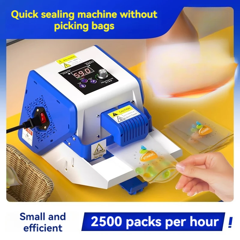 Small Household Food Sealing Machine 220V Industrial Grade Suitable For Various Bag Materials Aluminum Alloy Heat-resistant