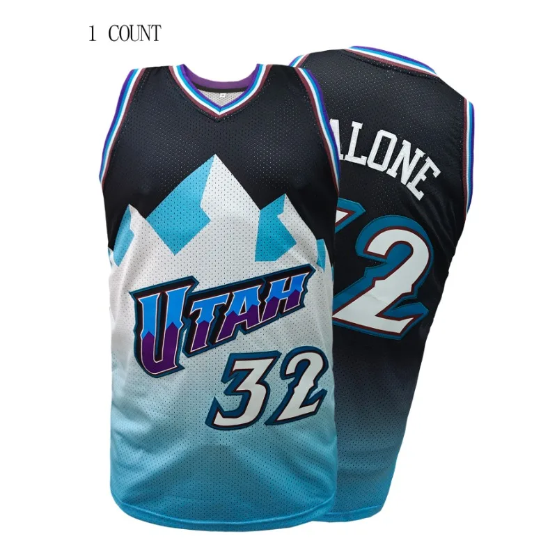 

Mens #32 Basketball Sports Jersey, Retro Printed pattern Sleeveless Embroidery Sweatshirt Training Competition Sports Uniforms