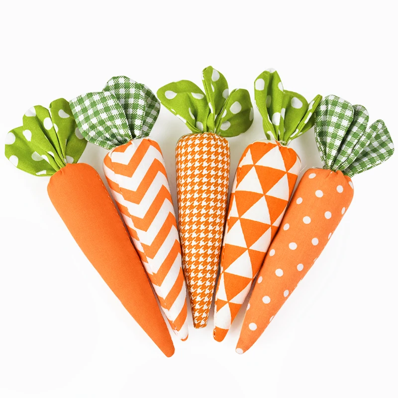 Easter Artificial Carrot Ornaments Soft Toy Spring Easter Party Decoration for Home Vegetable Carrots Kids Gift Birthday Favors