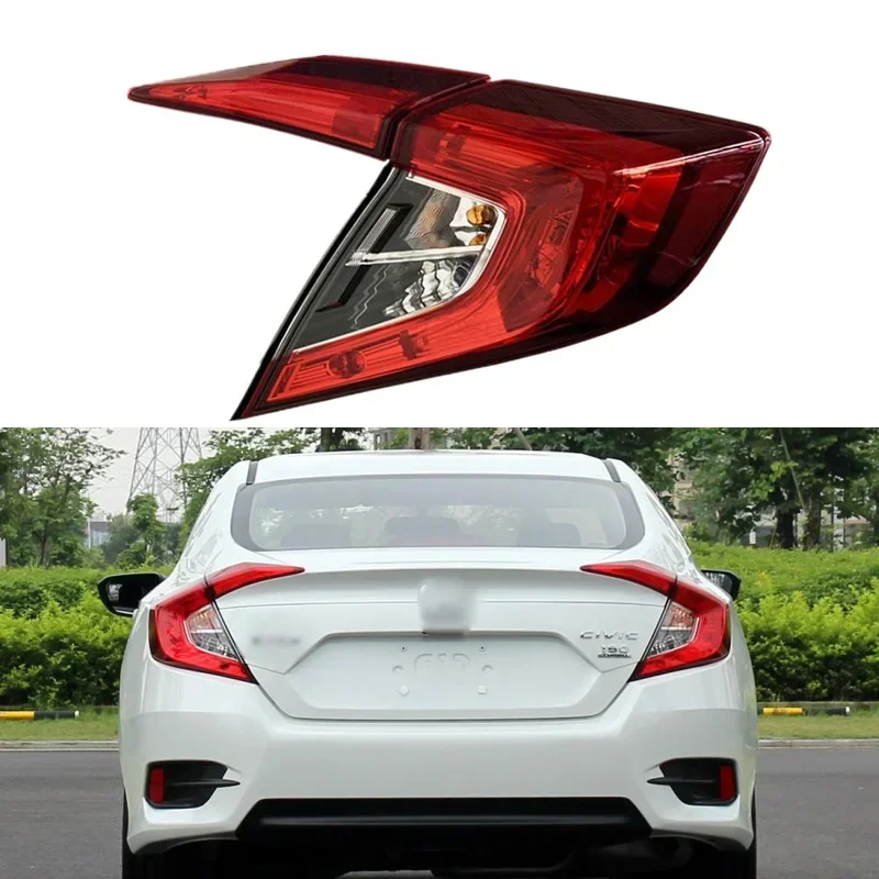 

For Honda civic 2016-2019 Car AccessoriesTail Lamp LED Car Rear Bumper Tail Light Brake Stop Reverse turn signal half Assembly