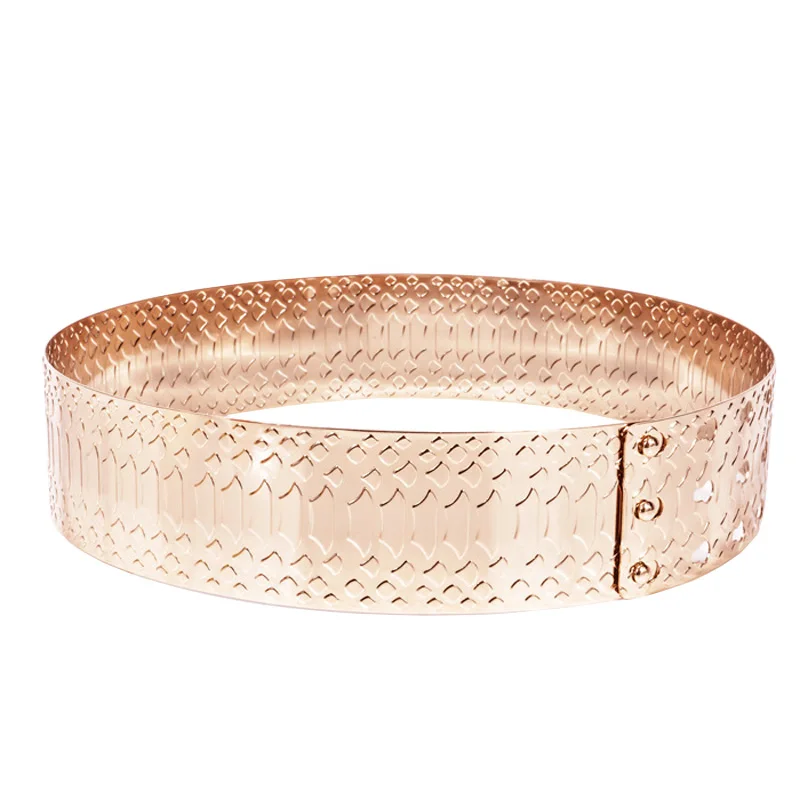 Fashion Full Metal Waist Belt for Women Lady Female Mirror Gold Silver Plate Dress Belt Skinny Belt Adjustable Waist Strap Belt