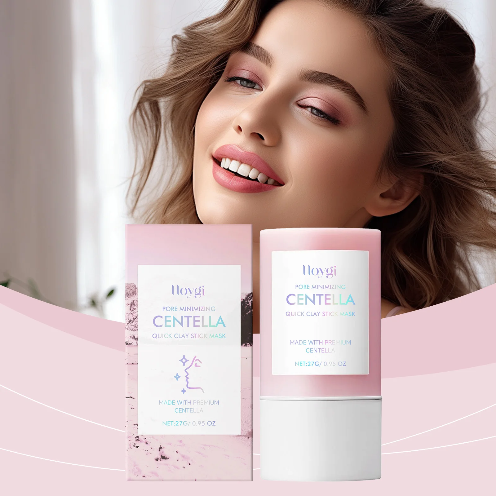 Moisturizing Calming Snow Mushroom Clay Mask Stick Facial Skin Hydrating Treatment Stick for Soothing Uncomfortable Skin
