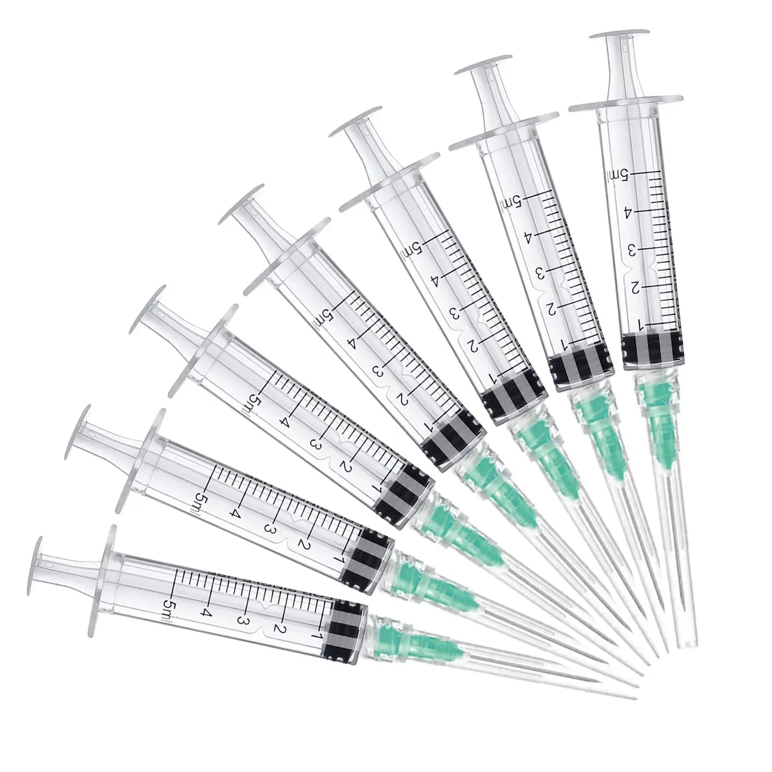 5ml Lab Syringe with Needle 21 Gauge 1.5inch Supplies,Individually 10/20/50/100pack