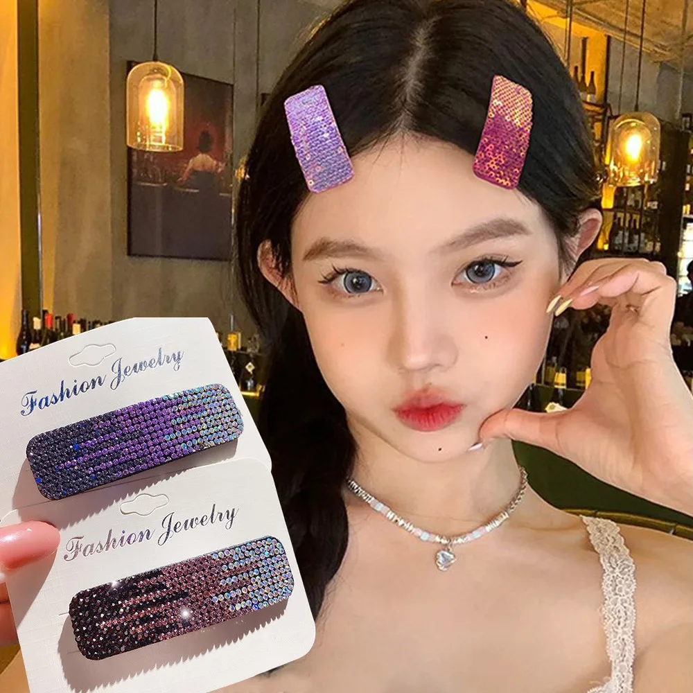 

Изысканные заколки для волос со стразами, красочные заколки с челкой и кристаллами для женщин и девочек, головные уборы для мытья лица, макияжа