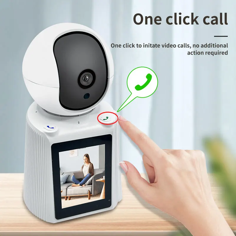 Intelligent WiFi Video Call Camera 2.8 inch IPS Screen FHD1080P Two Way Audio Video Call; Voice Assistant&Pushbutton Call