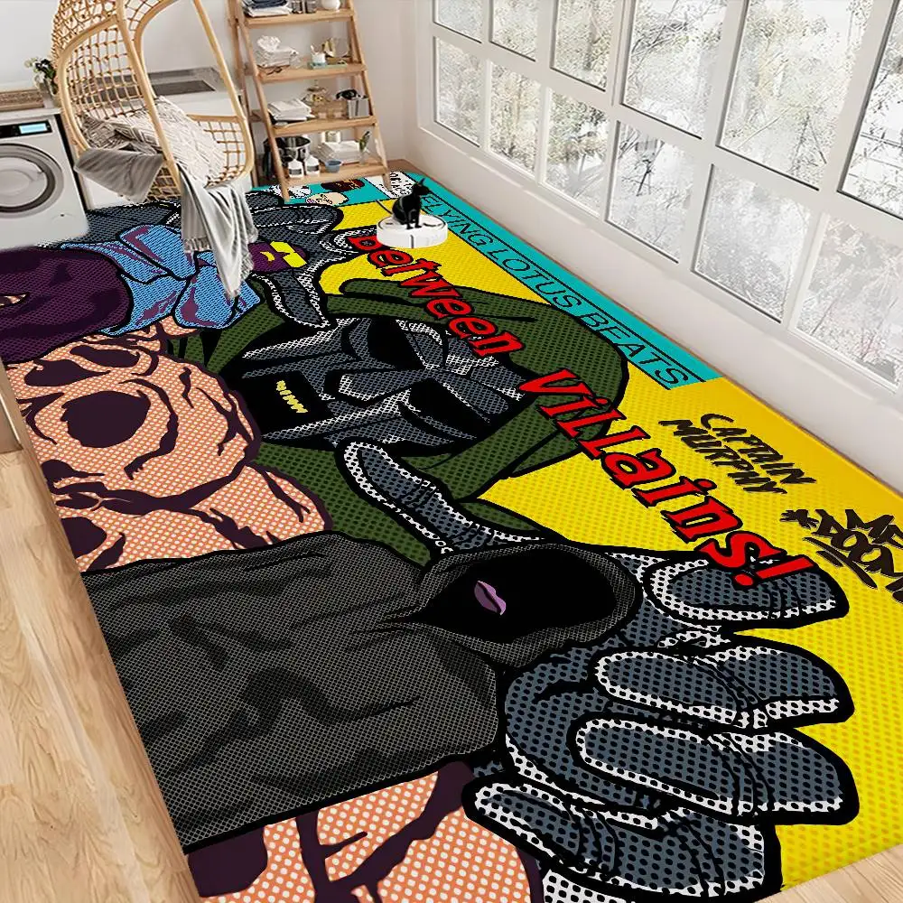 M-MF DOOM سجادة باب على الطراز الشمالي لغرفة النوم وغرفة المعيشة ممسحة شرفة منزلية مضادة للانزلاق Alfombra #5