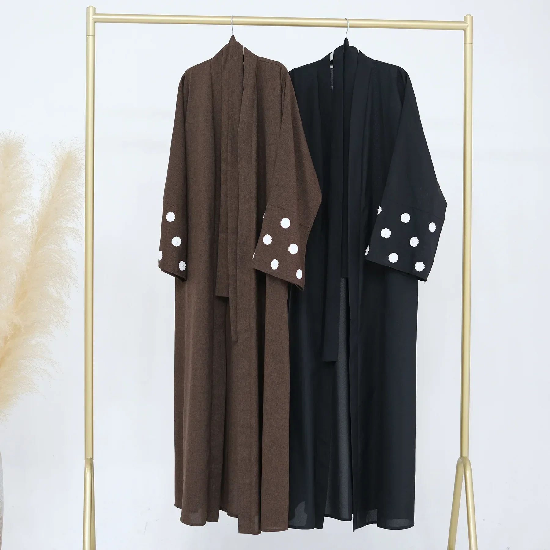 Ramadan noir Abaya Kimono Kebaya turquie Islam musulman Robe modeste Damen vêtements de prière femmes caftans Robe Femme Musulmane