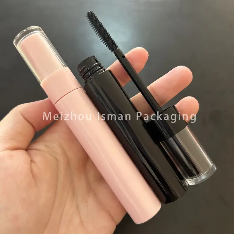 

50Pcs Clear Black Pink Empty 6ML Mascara Container Tube Wholesale Cosmetic Round Mascara Bottle With Silicone Brush