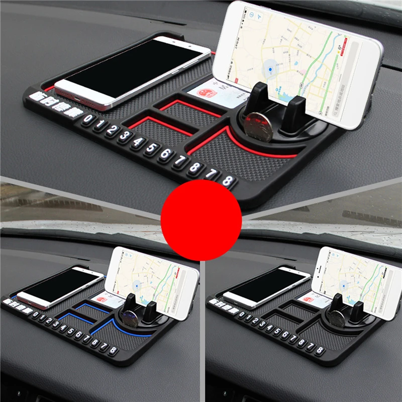 Multifunctional Car Anti-Slip Mat Non Slip Sticky Car Phone Holder Anti Slide Dash Phone Mount Silicone Dashboard Car Pad Mat