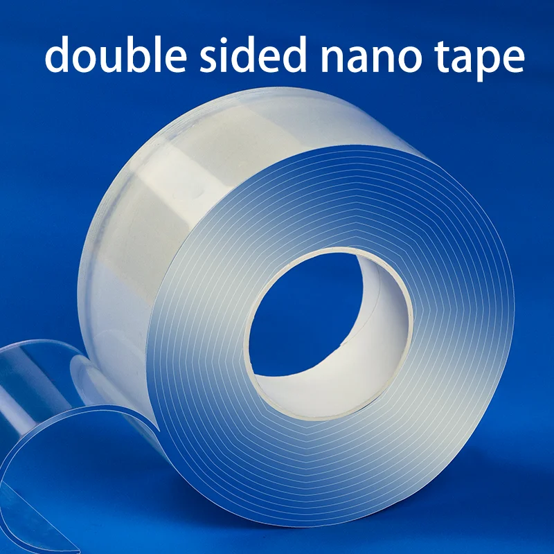 

1M 3M 5M double sided nano tape Transparent Reusable Waterproof Adhesive Strong Tapes Cleanable Kitchen Bathroom Supplie