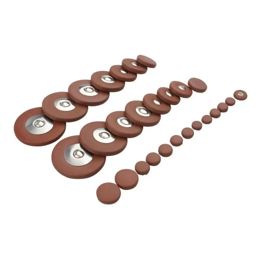 

25/26/28Pcs Alto/Tenor/Tweeter Saxophone Leather Pads Woodwind Part Replacement Sax Pads Universal Brown Flute Key Cushion Alto