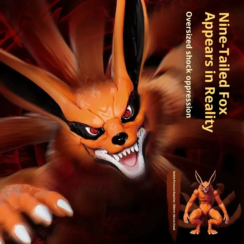 

100%Genuine Blokees Naruto Kurama Beyond Led Illuminated Set Nine-Tails Chakra Mode Display Model Christmas Boy Gift Toys