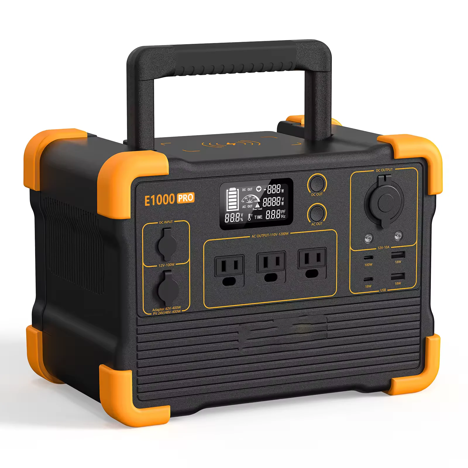 Solar Generator 1200W Lithium Iron Phosphate Battery Solar Phone Charger Solar Inverter System For The Whole House