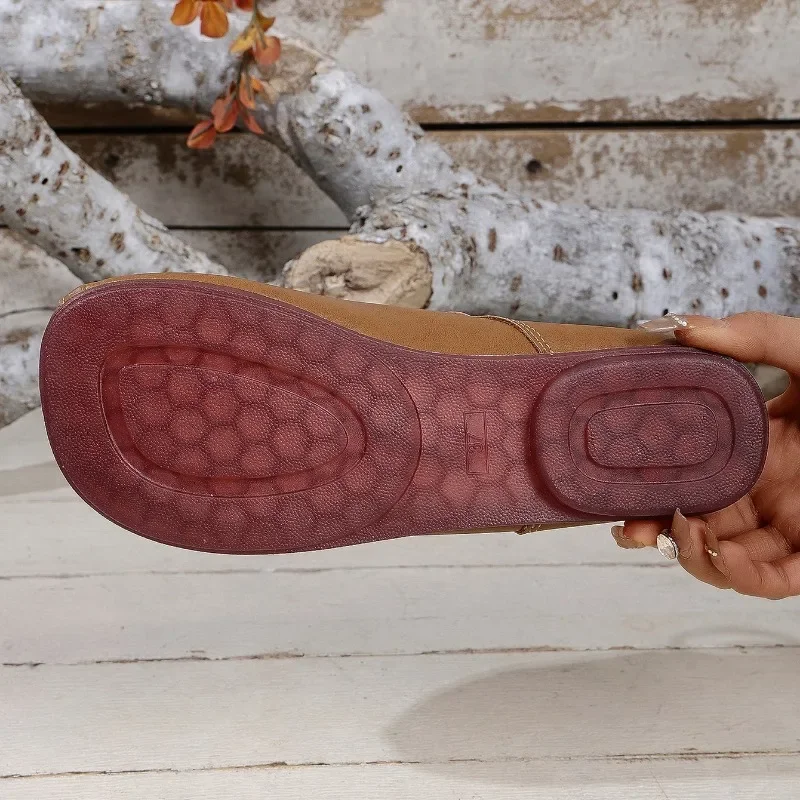 2025 夏のホット販売ラウンドトゥの女性のソフトボトムフラットクラシック浅い屋外フラット女性のための毎日のプラスサイズの靴 Zapatos