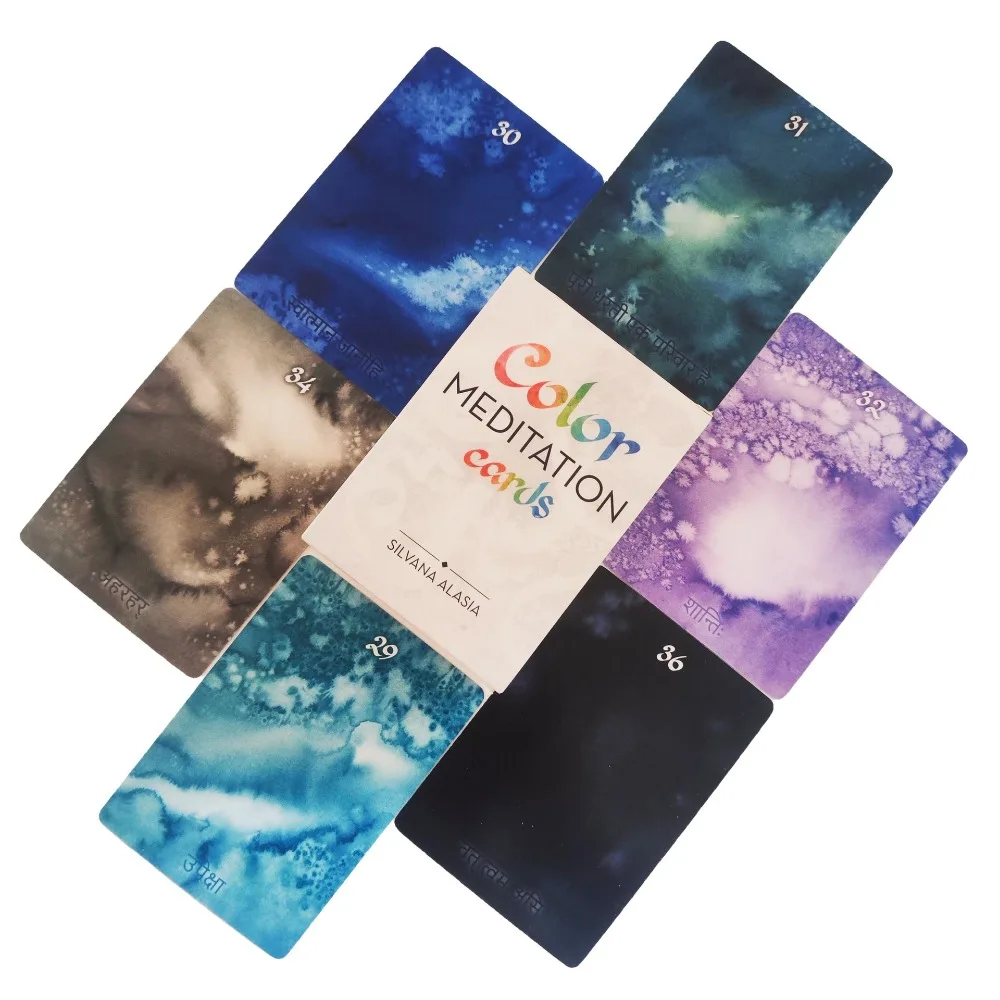 10.4*7.3cm Color Meditation Cards 36 Monochrome Watercolour Cards Perfect Medium for A Journey of Self-discovery