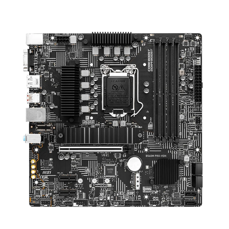 msi B560M PRO-VDH (mATX، الجيل 11th/10th Intel Core، LGA 1200 مقبس، DDR4، PCIe 4، CFX، M.2 فتحات، USB 3.2، 2.5G LAN اللوحة الأم #5