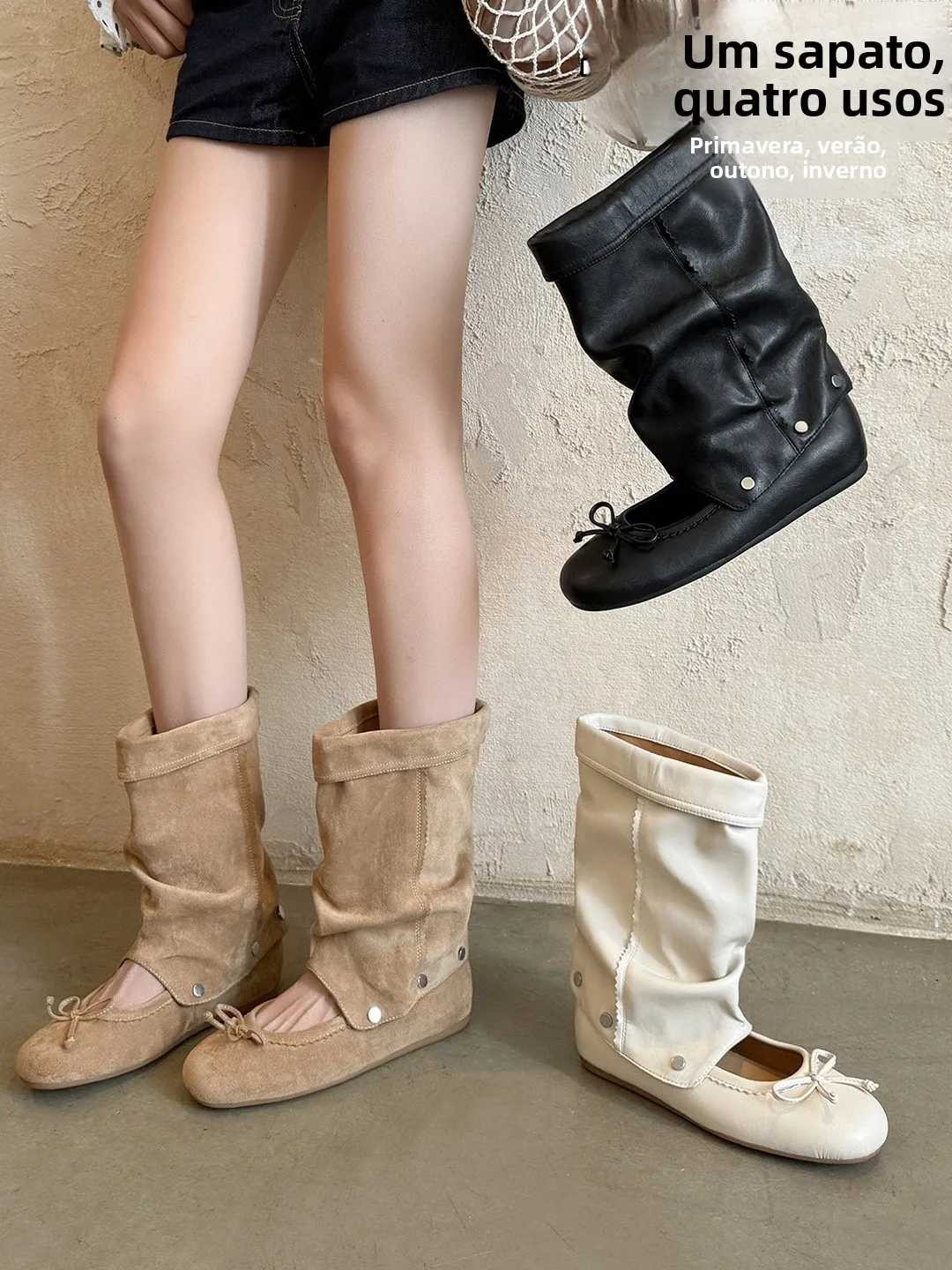 detachable-ballet-stack-boots-women's-summer-2026-mary-jane-low-cut-single-shoes-short-boots-korean-style-flat-heel-fashion-b