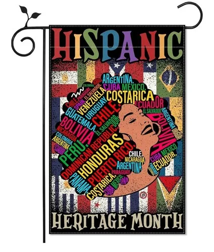 Hispanic Heritage Month Garden Flag With All The Spanish Speaking Countries OOV IIC