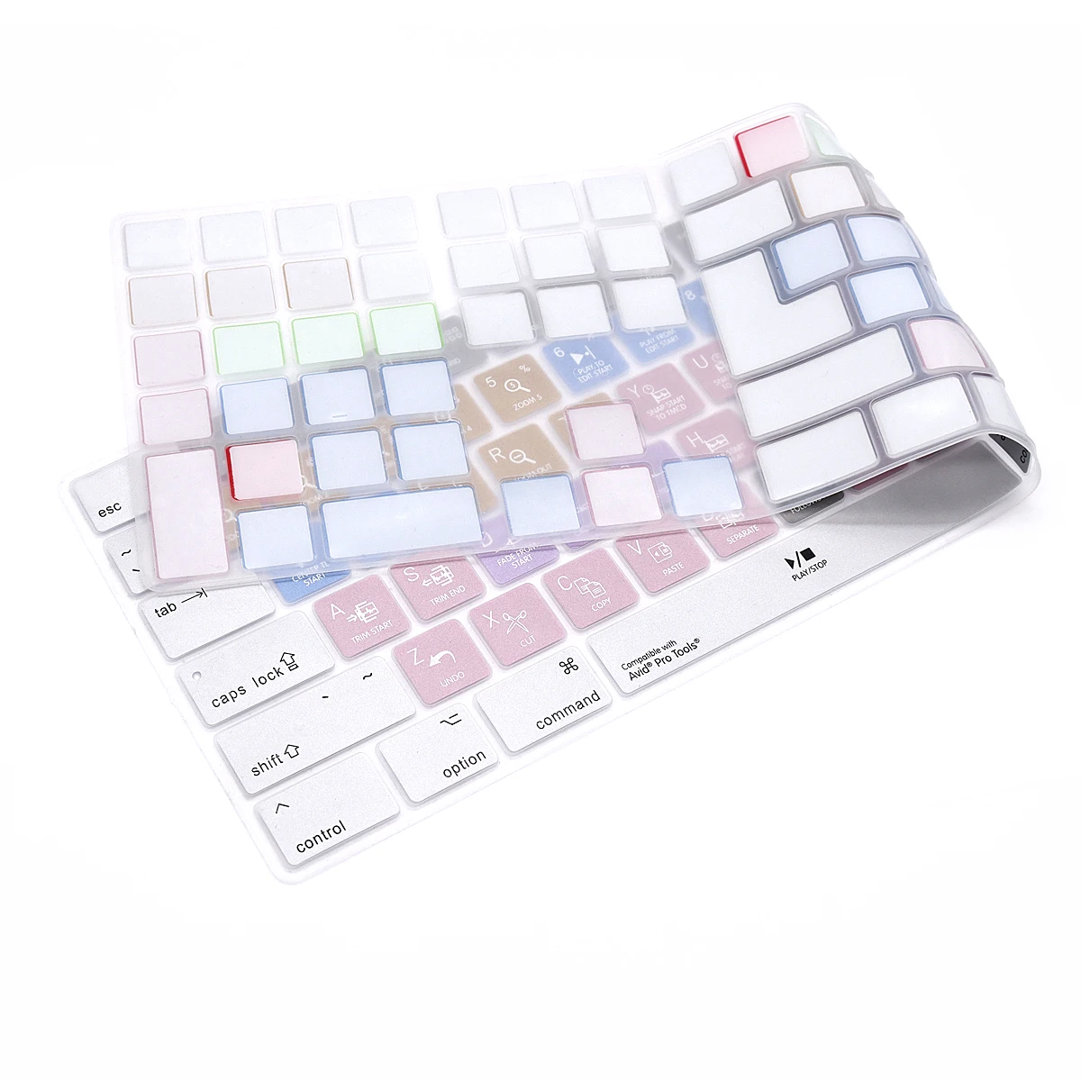 Silicone Hotkey Keyboard Cover US&EU Versions for Apple Magic Keyboard with Numeric Keypad MQ052LL/A A1843 Keypad Protector Skin