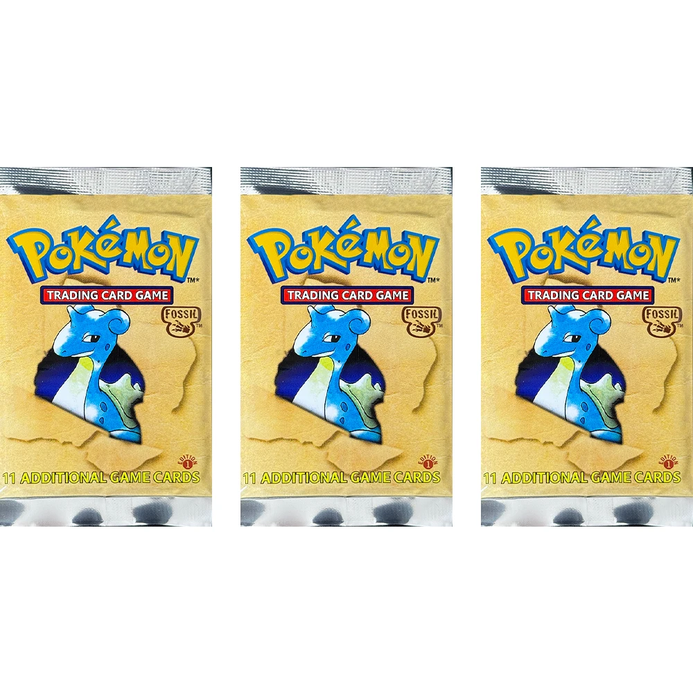 Pokémon Booster Packs Base Fossil Jungle 9 Einzeltaschen 1 Packung/11 Karten und Booster Box 3 1 Box/36 Packungen Modelle Proxy-Spielkarten