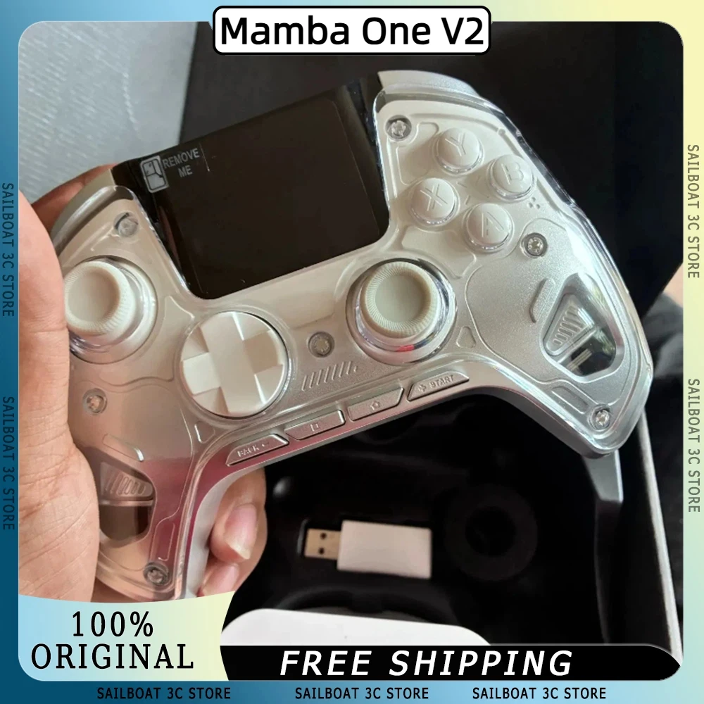 

Mamba One V2 Wireless Bluetooth Gaming Controller Hall Joysticks Full Color Interactive Screen for Switch/PC with Charging Dock