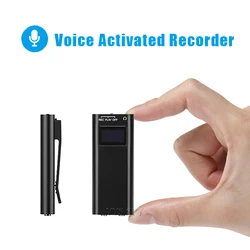 Mini Pocket Voice Activated Recorder with Back Clip MP3 Music Player Professional Noise Cancellation Digital Audio Record Device