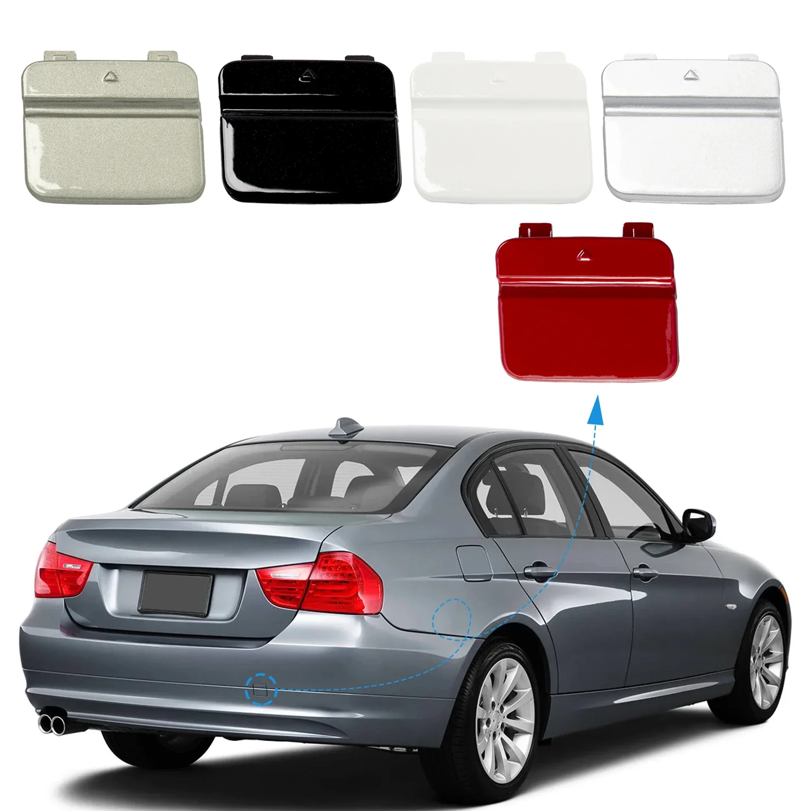 

OLANGDA Rear Bumper Tow Hook Cover Cap Towing Eye For BMW 3 Series E90 E91 328I 335I Accessories 2009 2010 2011 51127202673