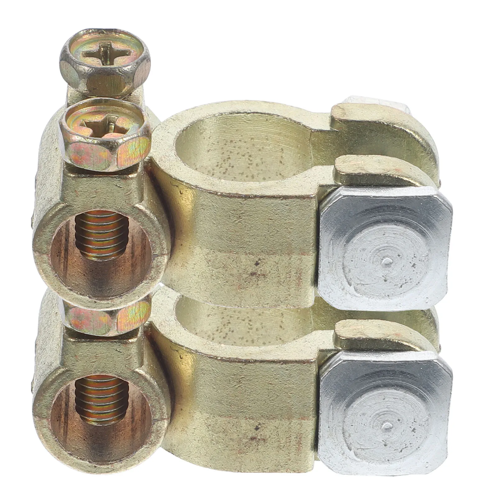 

2pcs Clamp Corrosion Resistant Metal Terminal Car Connectors Auto Cable Adapters Positive Negative Universal Durable