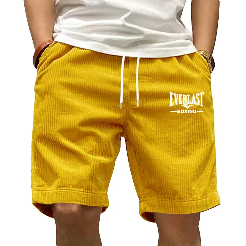 EVERLAST-pantalones cortos deportivos para hombre, ropa deportiva de verano, pantalones cortos de pana para correr en la playa, ropa de baloncesto y