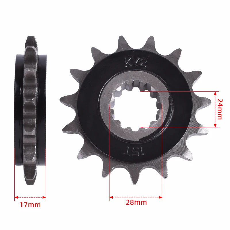 For Honda CB600 CBF600 CBR600 600CC CB CBR 650 CBR900 RR XL1000 Rebel DTC Motorcycle Front Rear Sprocket Chain 525 15 T 42 Teeth