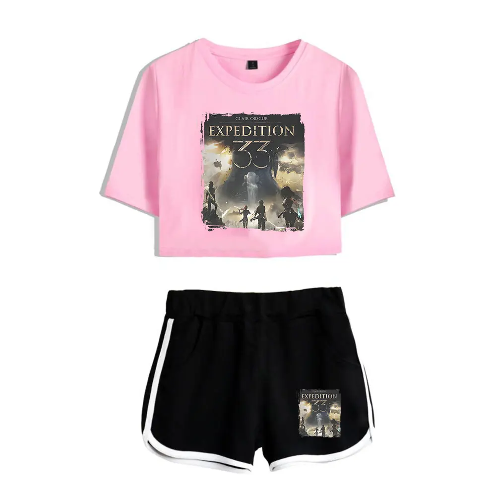 Hot Game Clair Obscur Expedition 33 Merch Tops Two Piece Set