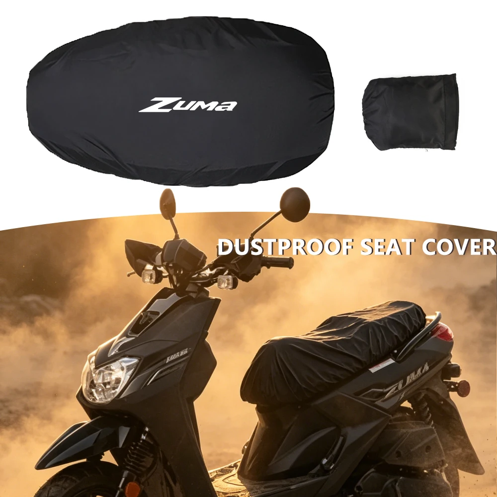 For Yamaha Zuma 50 50F 125 150 CC Scooter Seat Cover Waterproof Cover Universal Flexible Saddle-Cover Black Sun-Protection Cover