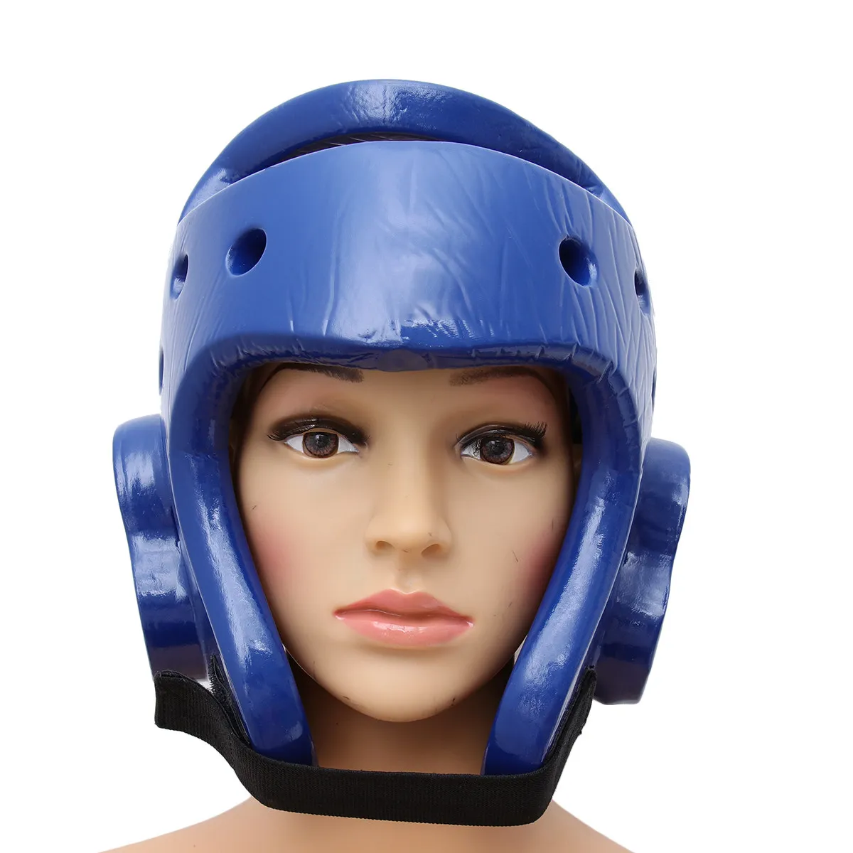 Taekwondo Eva Shock-Absorbent Sparring Headgear for Karate Mma Kickboxing Air-Vented Open-Face Design with Chin