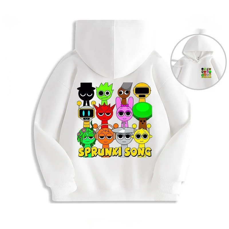 

Sprunki Song Hoodies Boys Girls Sweatshirt Children's Hooded Sweatshirt For Winter Pure Cotton Clothes Sprunki Hoodie Jacket