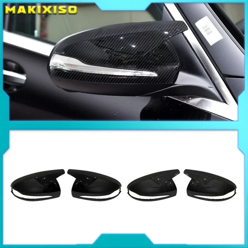 ABS Horns Rearview Mirror Frame Cover Trim For Mercedes Benz C W205 E W213 S class W222 GLC X253 (only Left hand drive country)