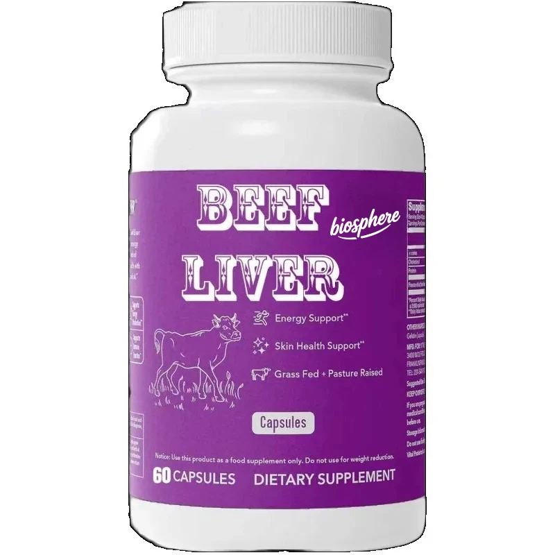 

Grass fed Cow Liver Capsules, 750mg, 60 capsules