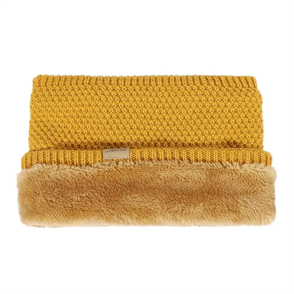 Casual engrossado forro pescoço gaiter malha manter quente pescoço mais quente meia máscara facial inverno